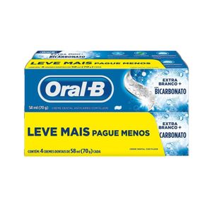 Creme Dental Oral B 70g 4 Unidades