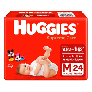 Fralda Huggies Supreme Care M com 24 unidades