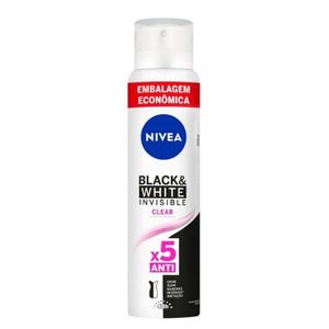 Desodorante Aerossol Nivea Invisible Black&White Clear 200ML