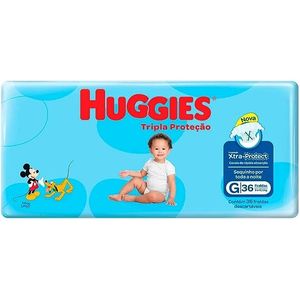 Fralda Huggies Tripla Proteção G com 36