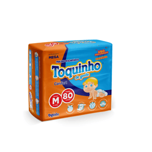Fralda Toquinho de Gente M com 80 unidades