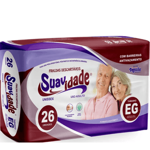 Fralda Geriátrica Suavidade Mega EG com 26 Unidades