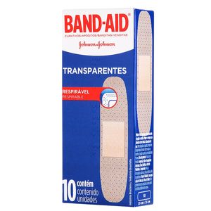 Curativo Band-Aid Transparentes Respiravel com 10 unidades