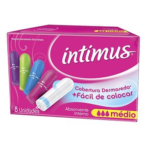 Absorvente Intimus Gel Interno Médio com 8 unidades