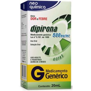 Dipirona Sodica 500Mg/Ml Gotas 20Ml Neo Quimica