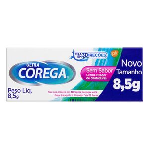 Fixador De Dentadura Corega Ultra Creme Tripla Ação Sem Sabor 8,5g