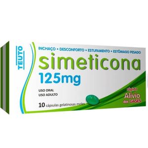 Simeticona 125mg com 10 Cápsulas Genérico Teuto