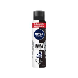 Desodorante Antitranspirante Aerosol Nivea Men Black & White Invisible 48h 200ml