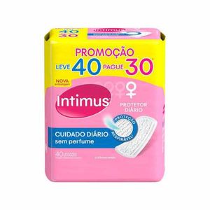 Protetor Diário Intimus Days Cuidado Diário Sem Perfume Sem Abas Leme 40 e Pague 30 unidades