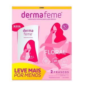 Kit sabonete Liquido Intimo Dermafeme Floral 2 Frascos de 200Ml