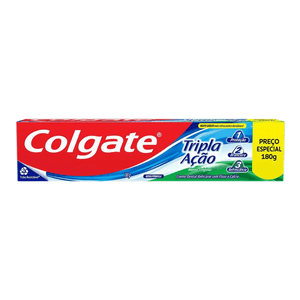 Pasta de Dente Colgate Tripla Ação Menta Original Anticárie com Flúor de 180g