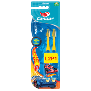 Escova Dental Condor Hot Wheels Junior Leve 2 Pague 1