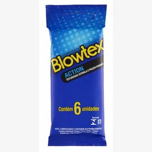 Preservativo Blowtex Action com 6 unidades