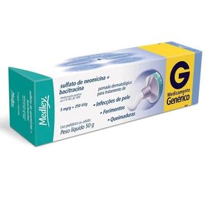Pomada Sulfato De Neomicina + Bacitracina Medley 50G
