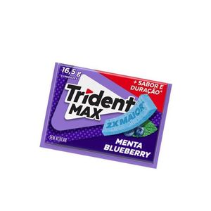 Chiclete Trident Sem Açúcar Sabor Max Mentaberry com 16,5g