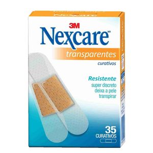 Curativo Nexcare 3M Transparente com 35 unidades