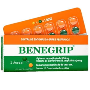 Benegrip 500Mg Com 12 comprimidos
