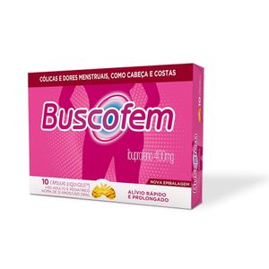 Buscofem 400mg com 10 capsulas Líquidas