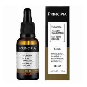 Sérum 5% Cafeína + 3% Tranexâmico + Ferúlico Principia Skincare Mix-02 com 30ml