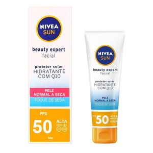 Protetor Solar Nivea Sun Beauty Expert Facial Pele Normal a Seca FPS 50 com 50g