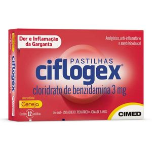 Ciflogex Cereja Com 12 Pastilhas