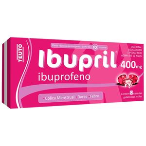Ibupril 400mg com 8 Cápsulas