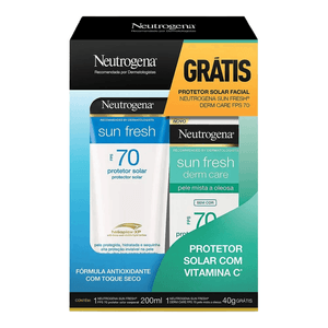 Kit Protetor Solar Neutrogena Sun Fresh fps 70 Corporal + Facial
