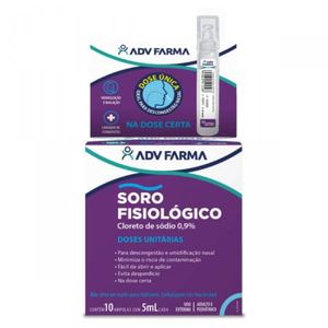 Soro Fisiológico ADV 0,9% 10 ampolas com 5ml