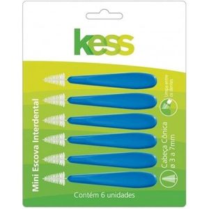 Escova Dental Kess Interdental Conica 6 Unidades