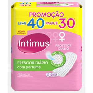 Protetor Diário Intimus Days com Perfume Sem Abas Leve 40 e Pague 30 Unidades