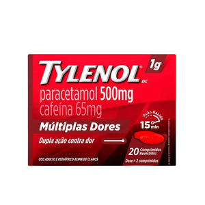 Tylenol Dc 1G Multiplas Dores Com 20 comprimidos