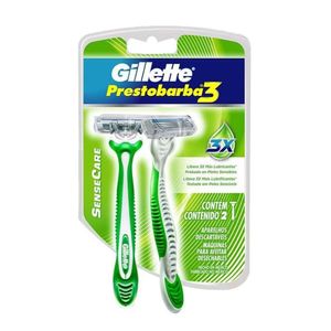 Aparelho de Barbear Gillette Prestobarba 3 Sense Care 2 Unidades
