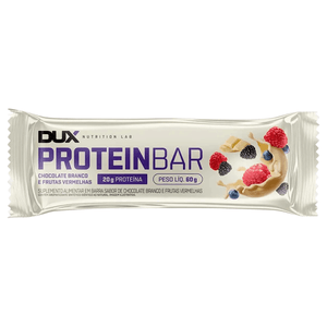Barra de Proteína Dux Protein Bar Chocolate Branco e Frutas Vermelhas 60g