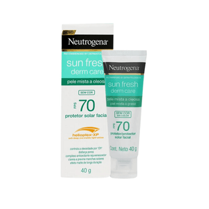 Protetor Solar Facial FPS 70 Neutrogena Sun Fresh Derm Care Sem Cor 40g