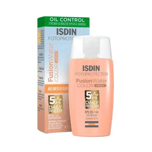 Protetor Solar Facial Água Fusion Water Color FPS 50+ Isdin Fotoultra Com Cor 50ml