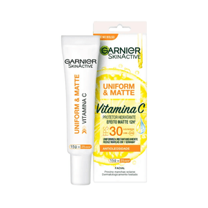 Protetor Solar Hidratante Facial Garnier Uniform & Matte Vitamina C FPS 30 15g