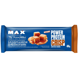 Barra Proteína Max Titanium Power Protein Crisp Milk Caramelo 44G