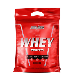 Nutri Whey Protein Integralmédica Refil Morango 907G