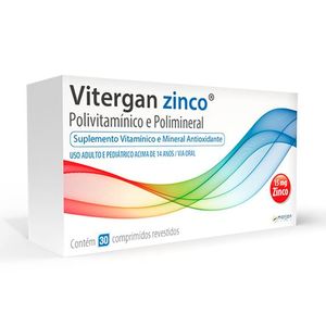 Vitergan Zinco 15mg com 30 comprimidos