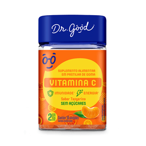 Suplemento Alimentar Dr. Good Vitamina C Adulto Diet Sabor Tangerina com 30 Gomas
