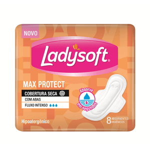 Absorvente Lady Soft Seca com Abas com 8 Unidades