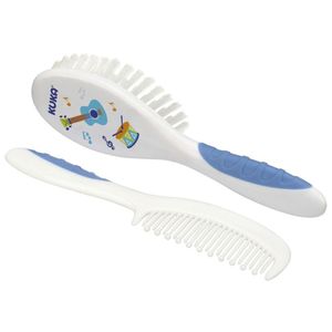 Kit Escova e Pente para Cabelo Soft Azul