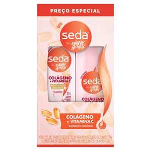 Kit Seda Colágeno + Vitamina C by Niina Secrets Shampoo 300ml + Condicionador 190ml
