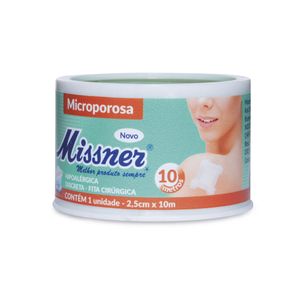 Fita Microporosa Missner Branca 2,5cmx10m