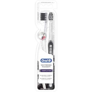 Escova Dental Oral-B Whitening Theraphy Purif Macia com 2 Unidades