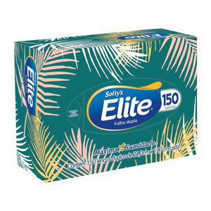 Lenços de Papel Softy's Elite Folha Dupla Sem Perfume com 150 Unidades (Diversas Estampas)