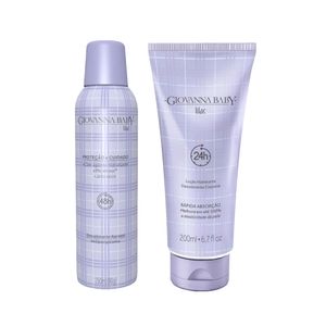 Kit Beleza Giovanna Baby Desodorante Aerossol Lilac 150ml + Giovanna Baby Loção Hidratante Desodorante Lilac 200ml