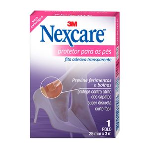 Protetor Para Os Pes Nexcare Transparente Rolo 25Mmx3M