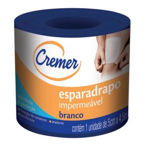 Esparadrapo Impermeável Cremer Branco 5cm x 4,5m