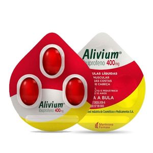 Alivium Cartela 400mg com 3 capsulas Líquidas